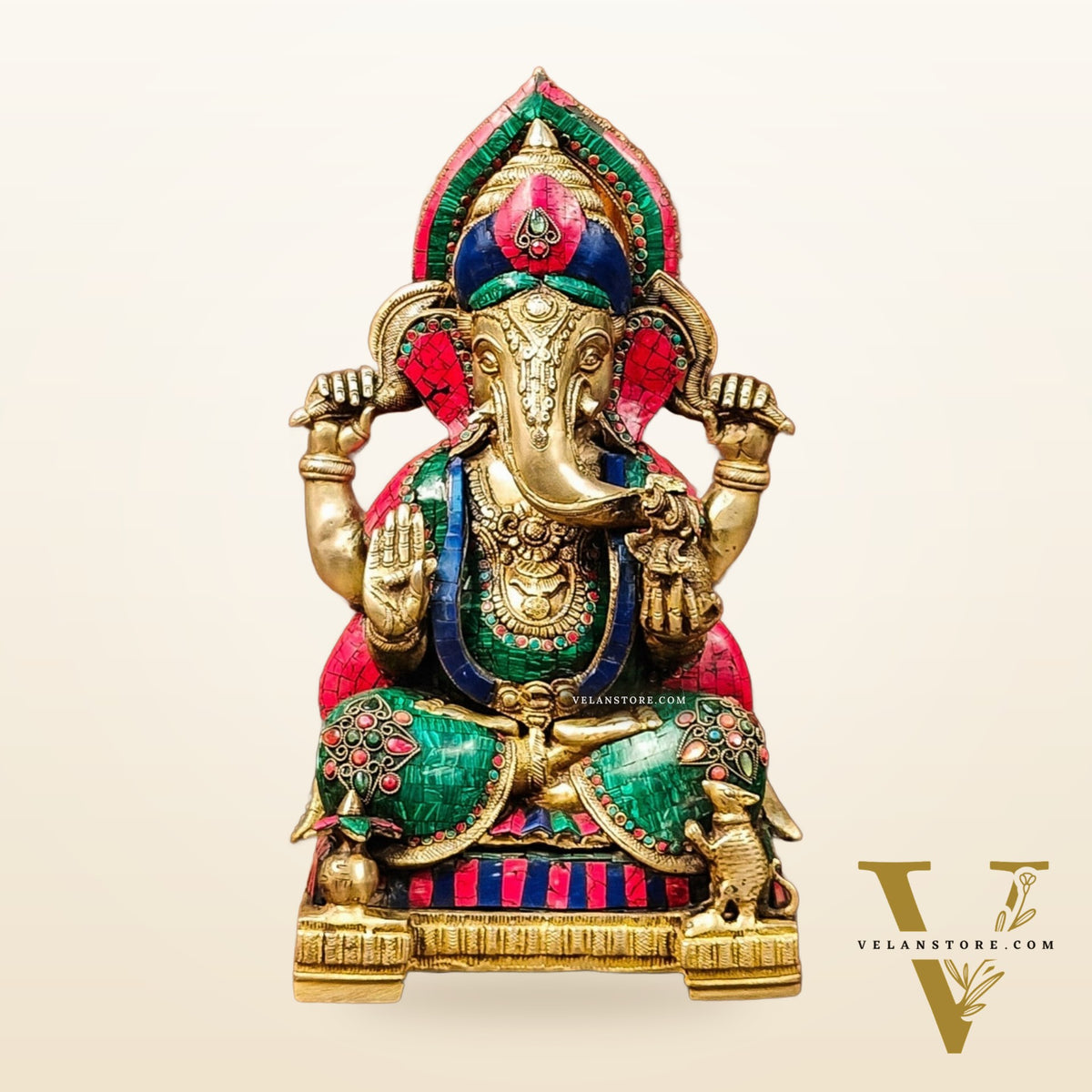 Brass Puna Ganesha Statue 18 inch