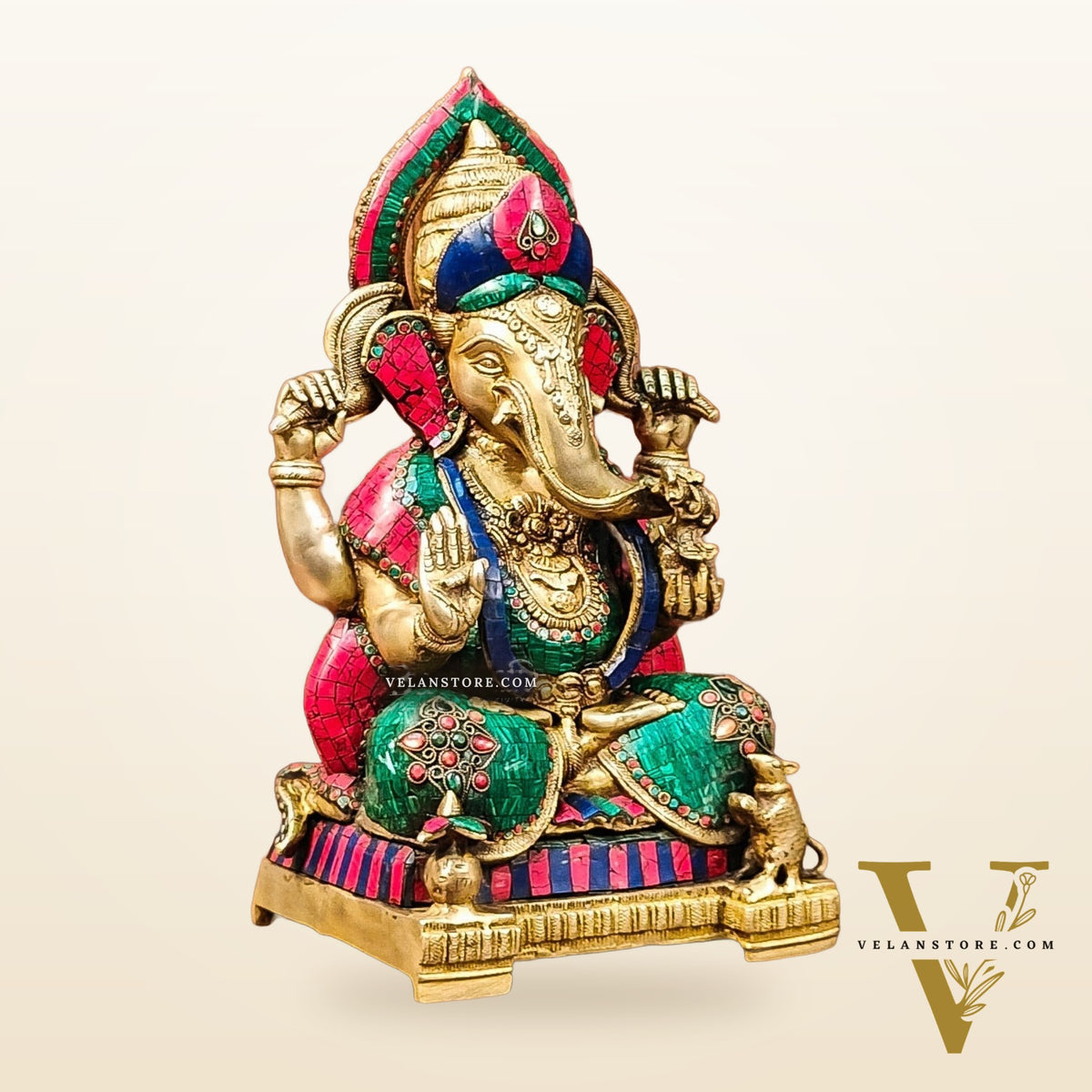 Brass Puna Ganesha Statue 18 inch