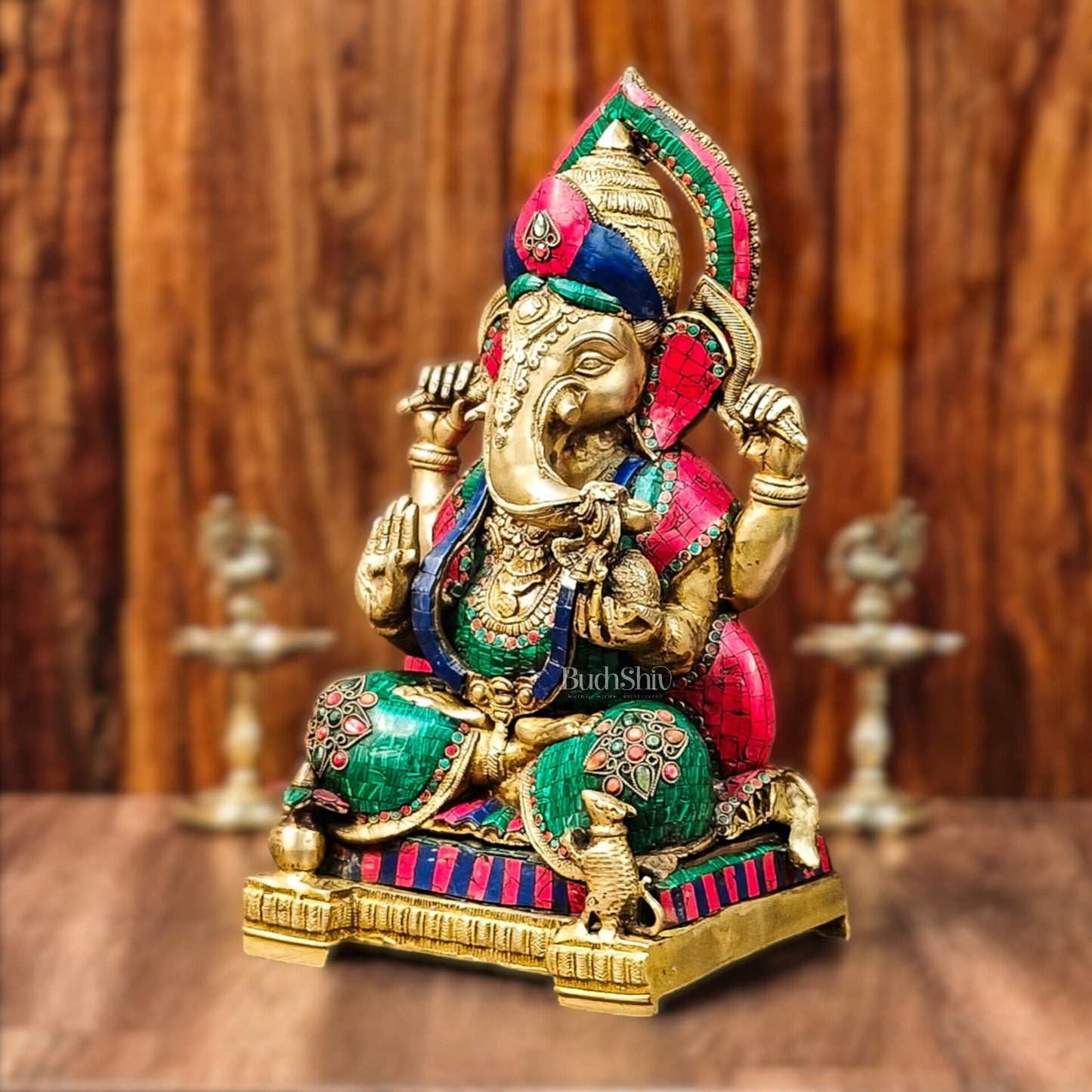 Brass Puna Ganesha Statue 18 inch