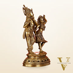 Brass Radha Krishna Dancing Statue 23 inch