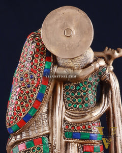 Brass Radha Krishna Idol 12 inch meenakari work