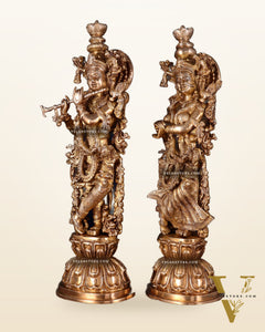 Brass Radha Krishna Idol 25 inch