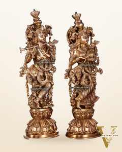 Brass Radha Krishna Idol 25 inch