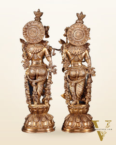 Brass Radha Krishna Idol 25 inch