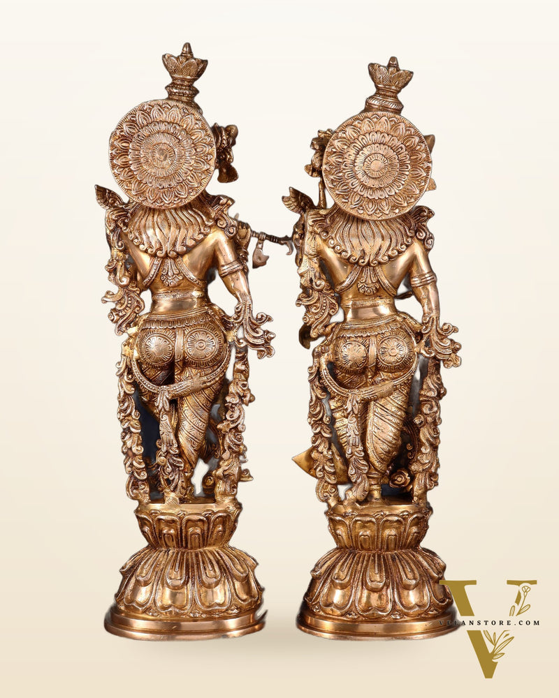 Brass Radha Krishna Idol 25 inch