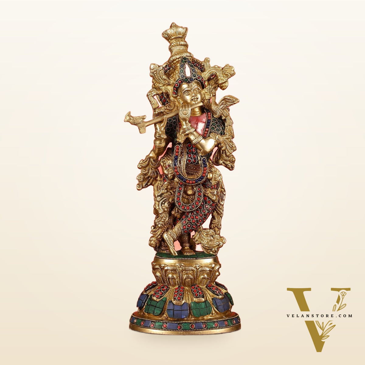 Brass Radha Krishna Idols - 15 Inch