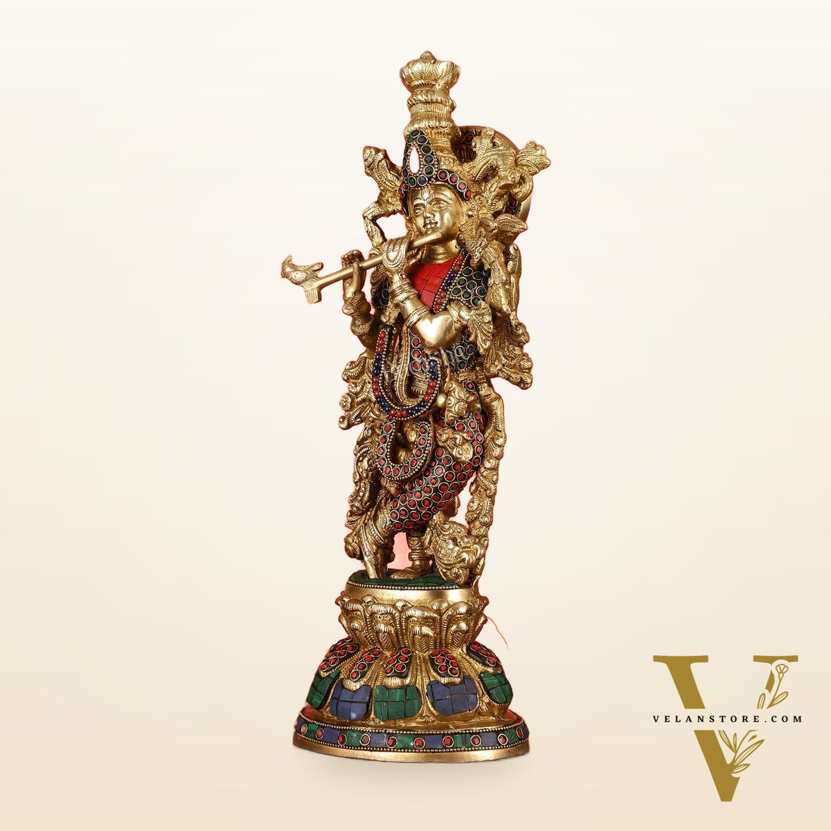 Brass Radha Krishna Idols - 15 Inch