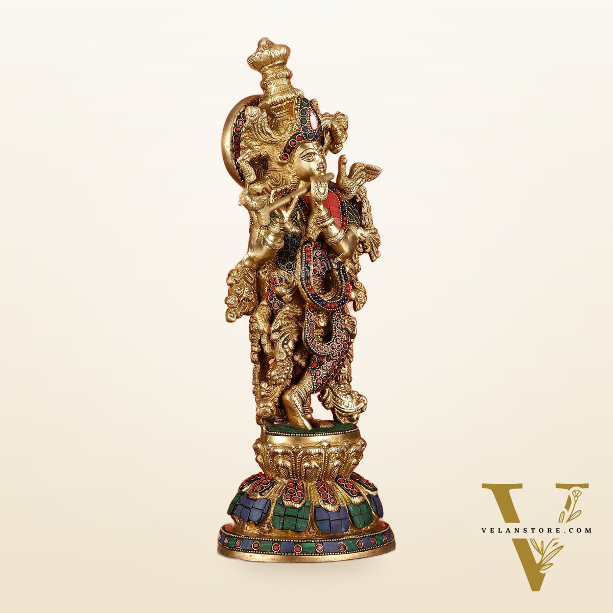Brass Radha Krishna Idols - 15 Inch