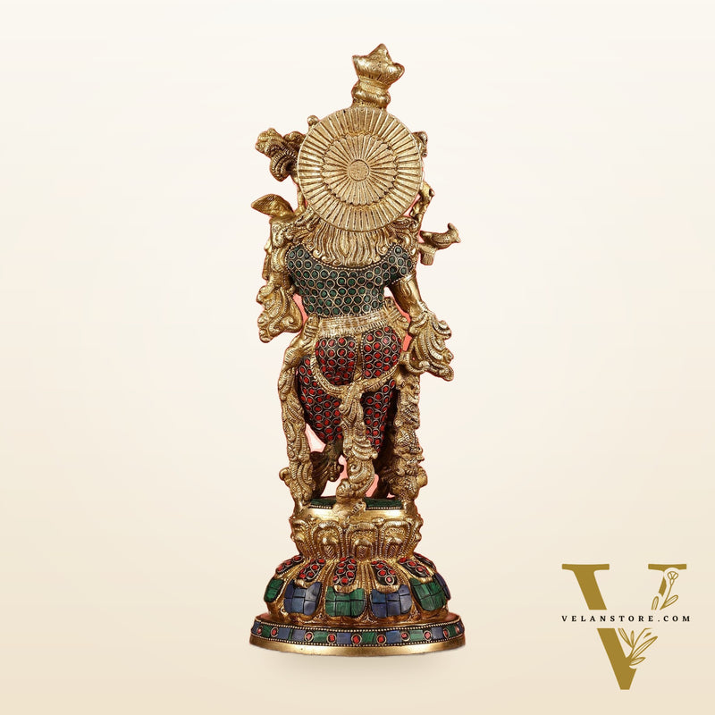 Brass Radha Krishna Idols - 15 Inch