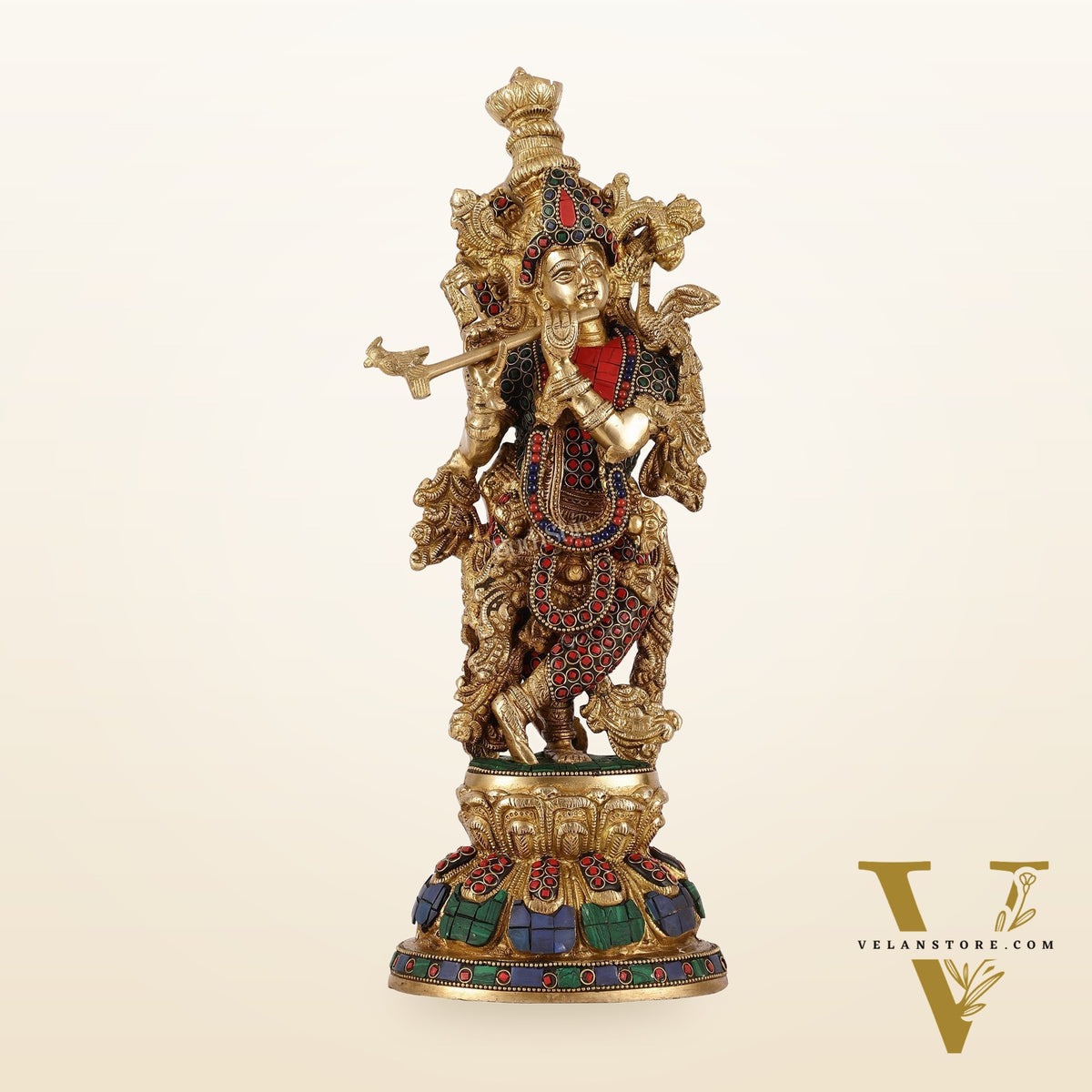 Brass Radha Krishna Idols - 15 Inch