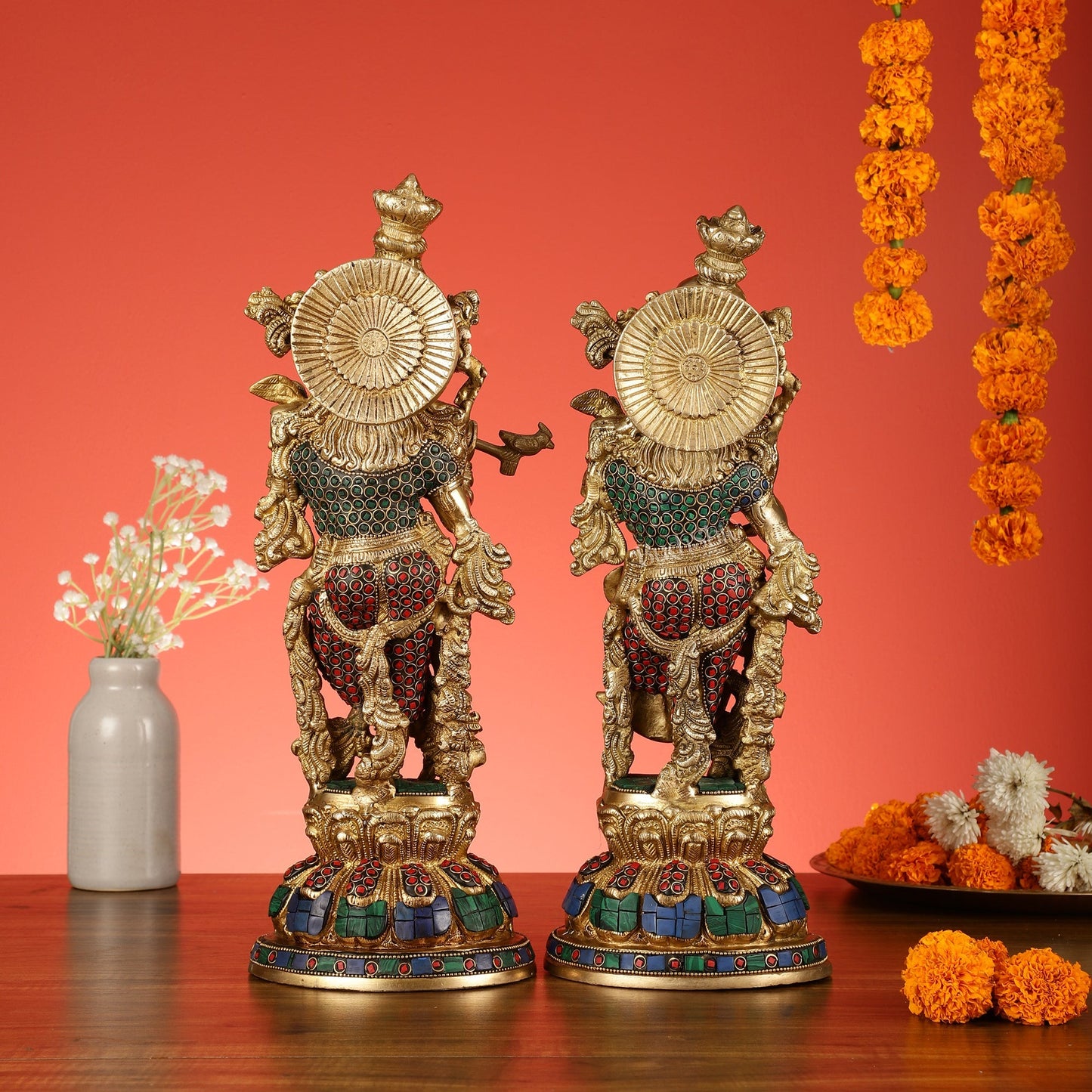 Brass Radha Krishna Idols - 15 Inch