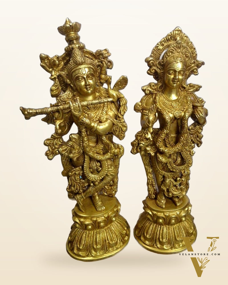Brass Radha krishna idols 18 inch