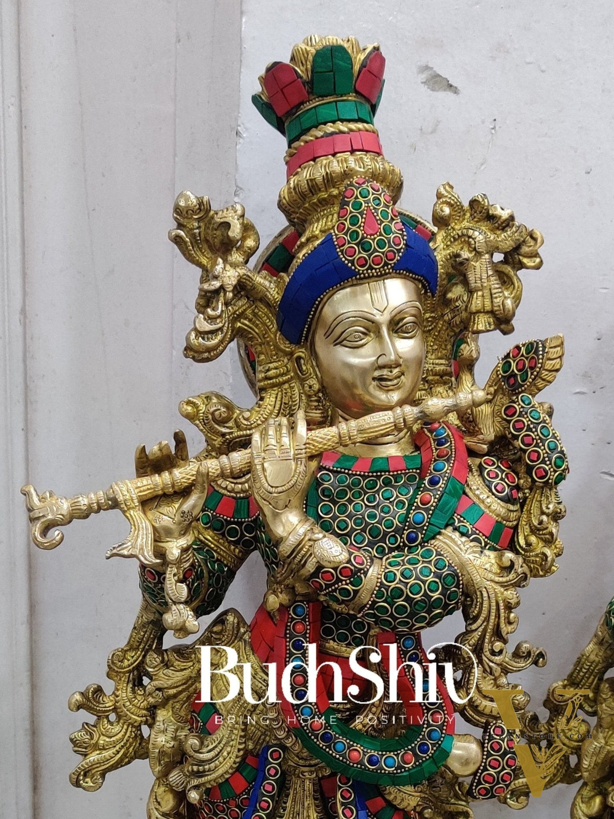 Brass Radha Krishna Idols 29 inch