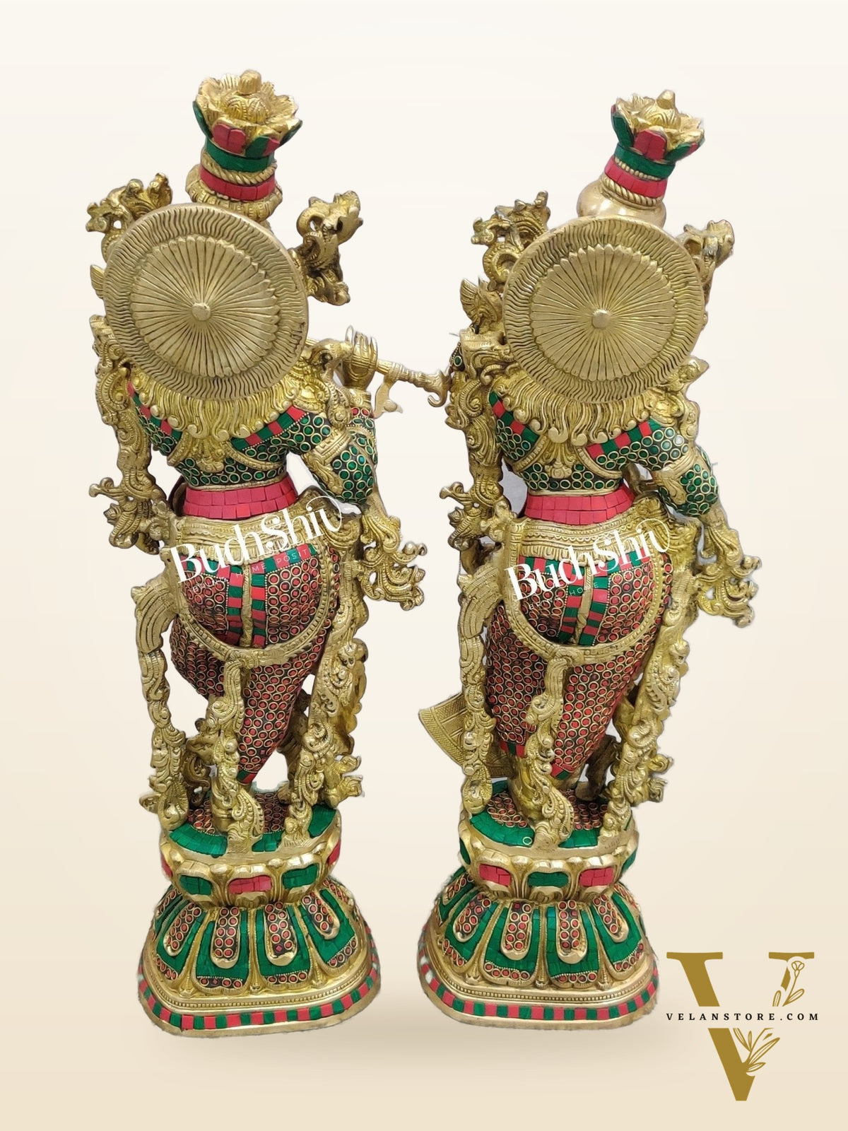 Brass Radha Krishna Idols 29 inch