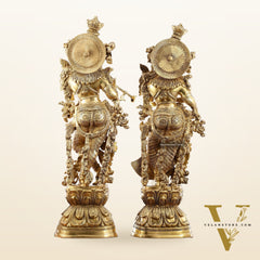 Brass Radha Krishna Idols 29 inch