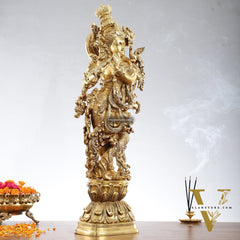 Brass Radha Krishna Idols 29 inch