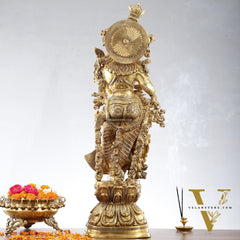 Brass Radha Krishna Idols 29 inch