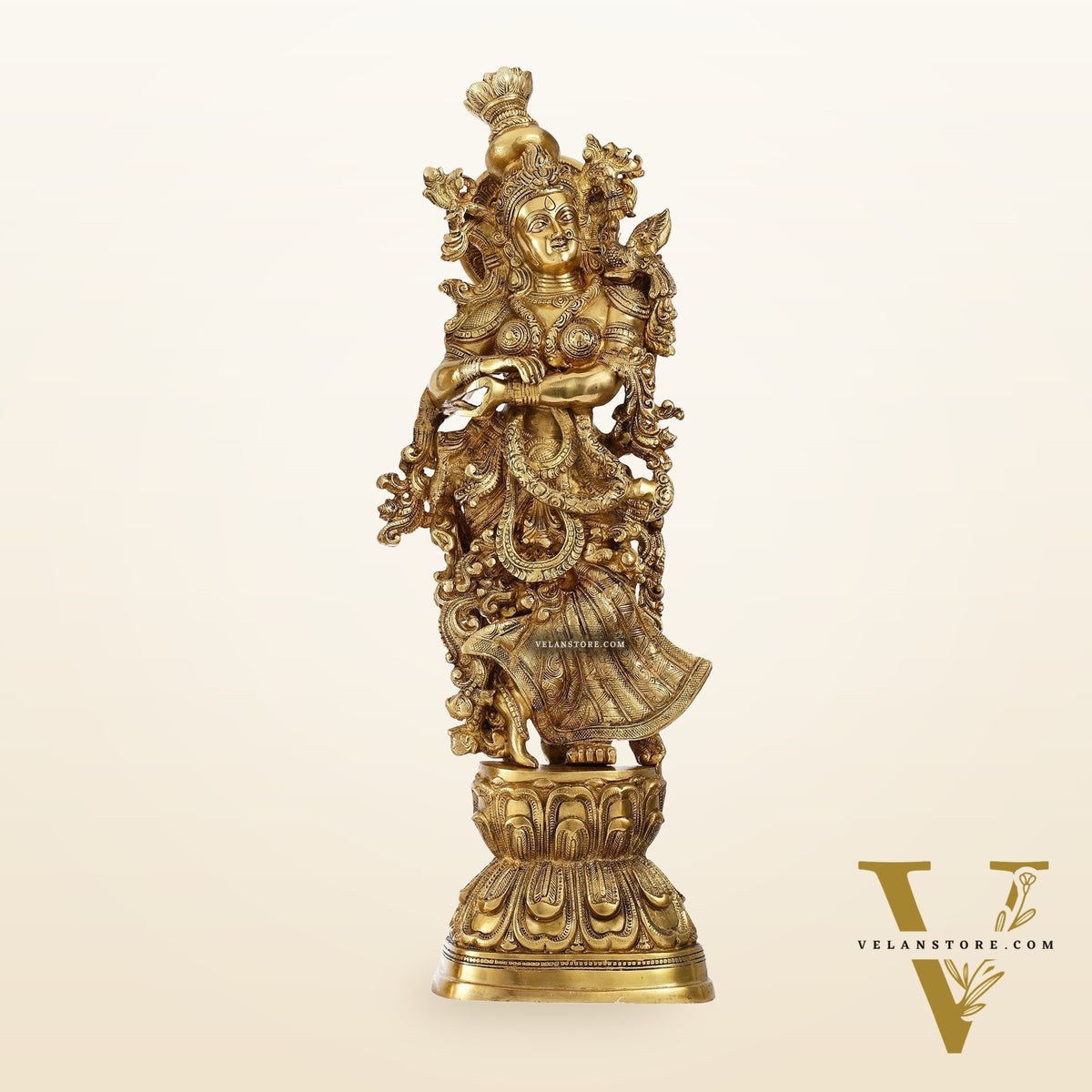 Brass Radha Krishna Idols 29 inch