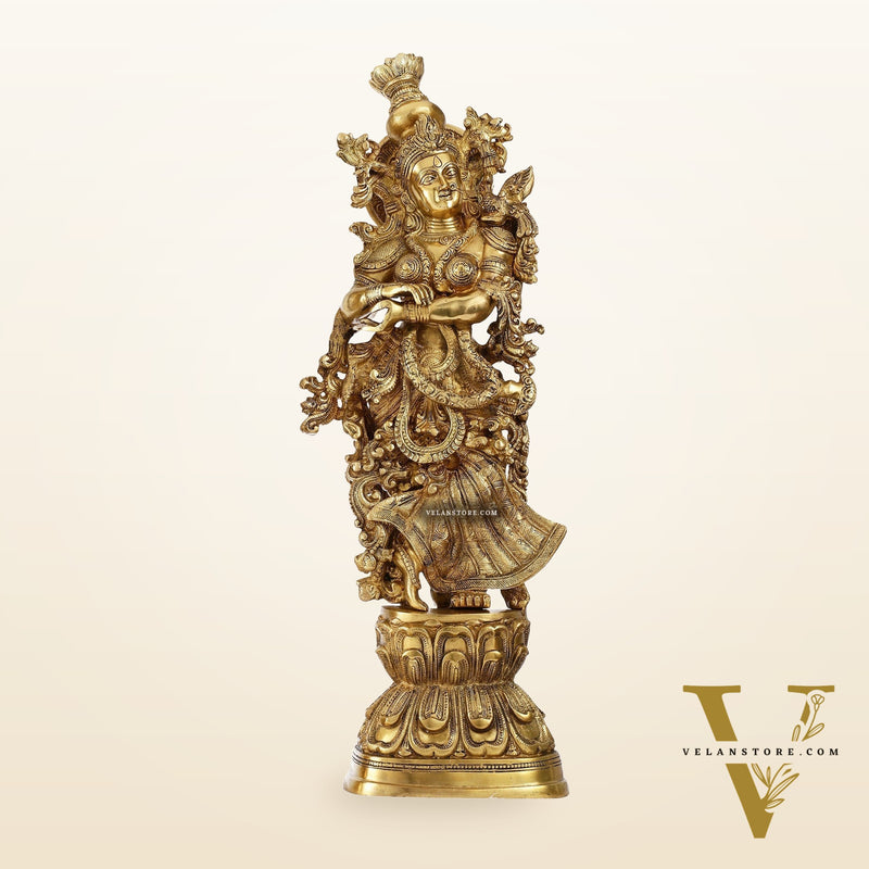 Brass Radha Krishna Idols 29 inch