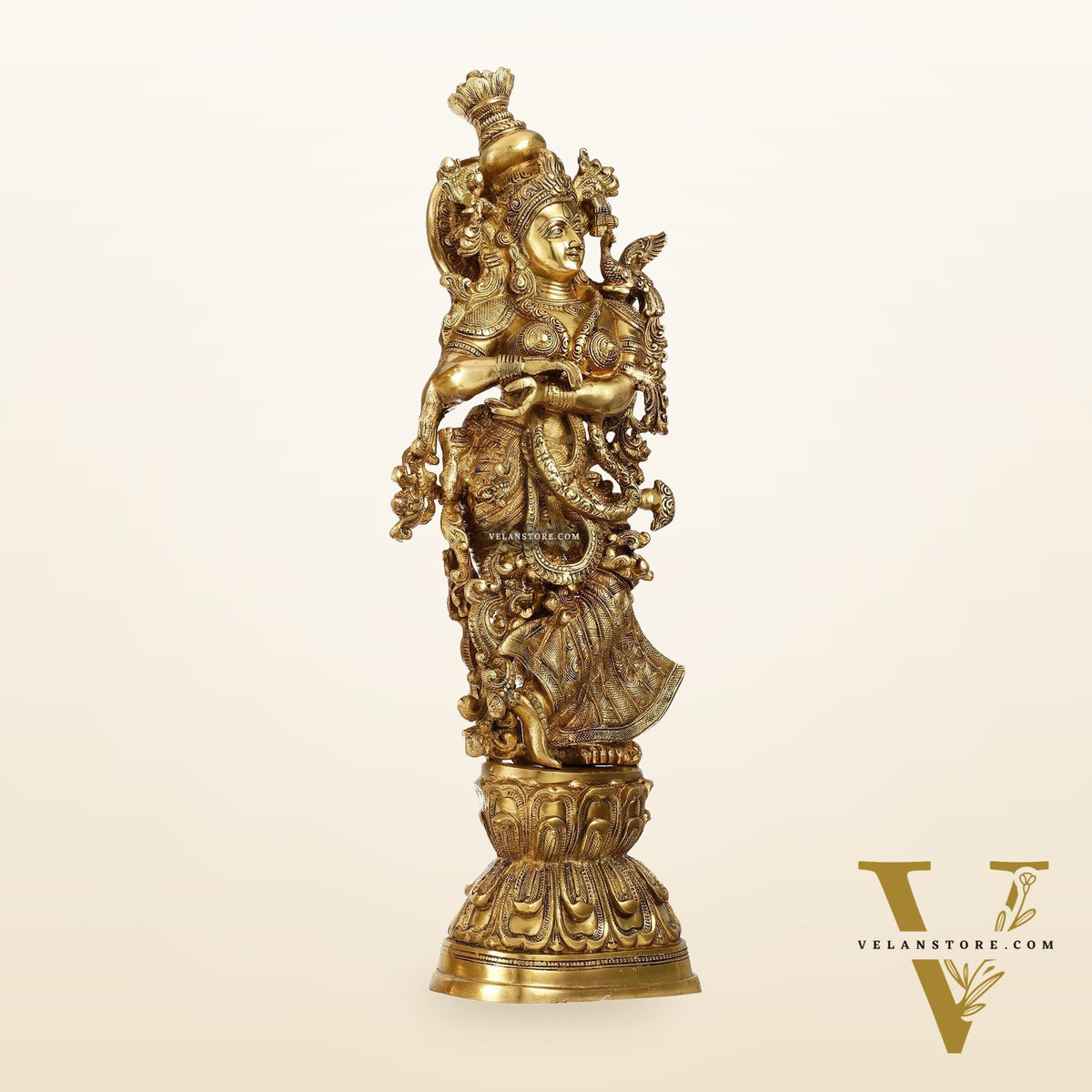 Brass Radha Krishna Idols 29 inch