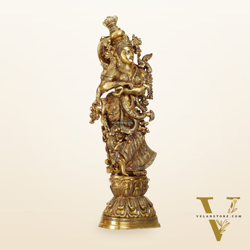 Brass Radha Krishna Idols 29 inch