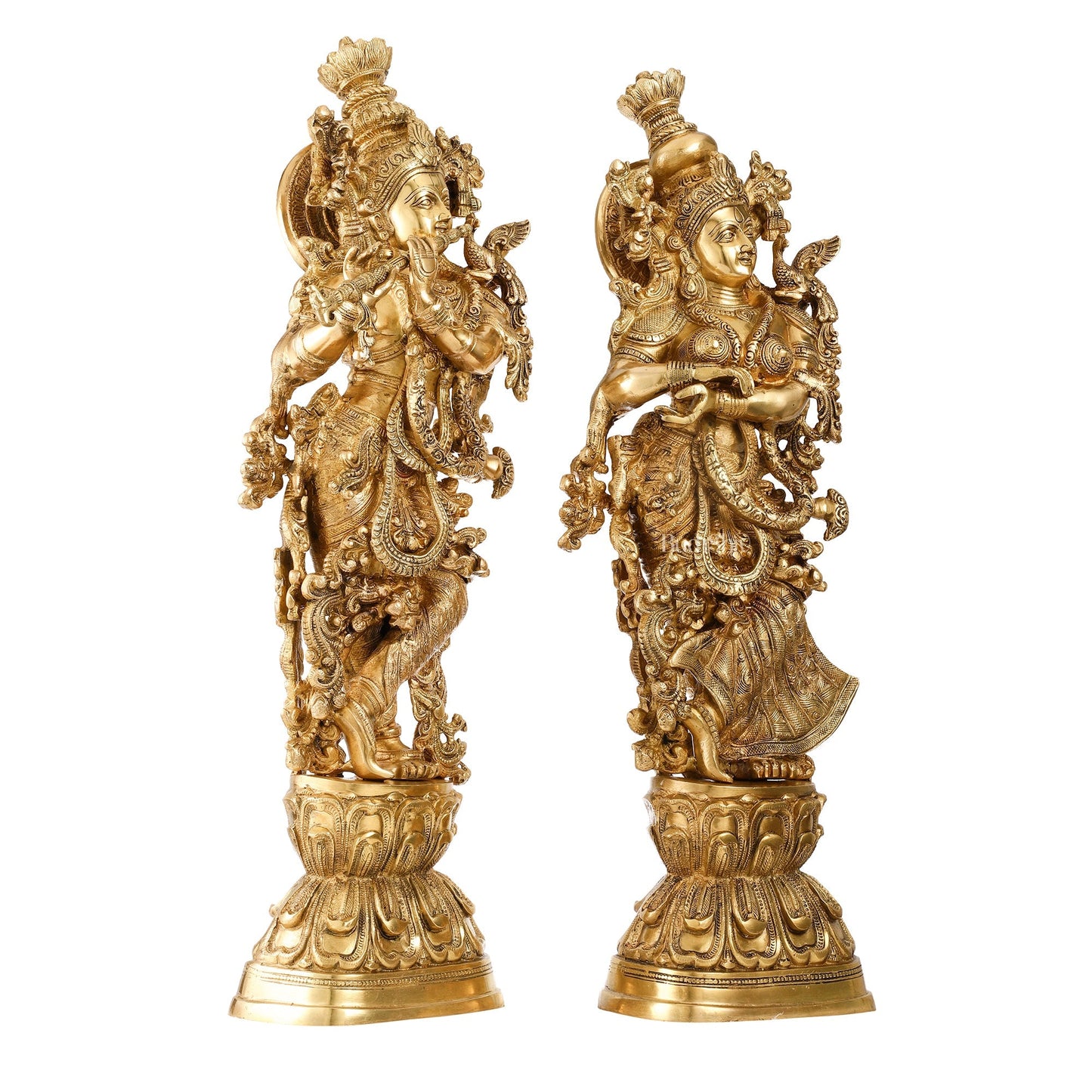 Brass Radha Krishna Idols 29 inch