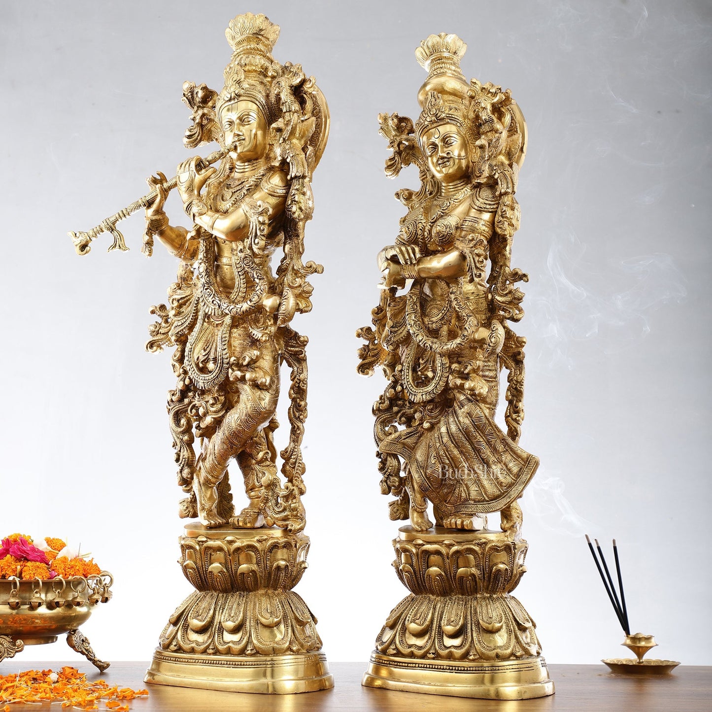 Brass Radha Krishna Idols 29 inch