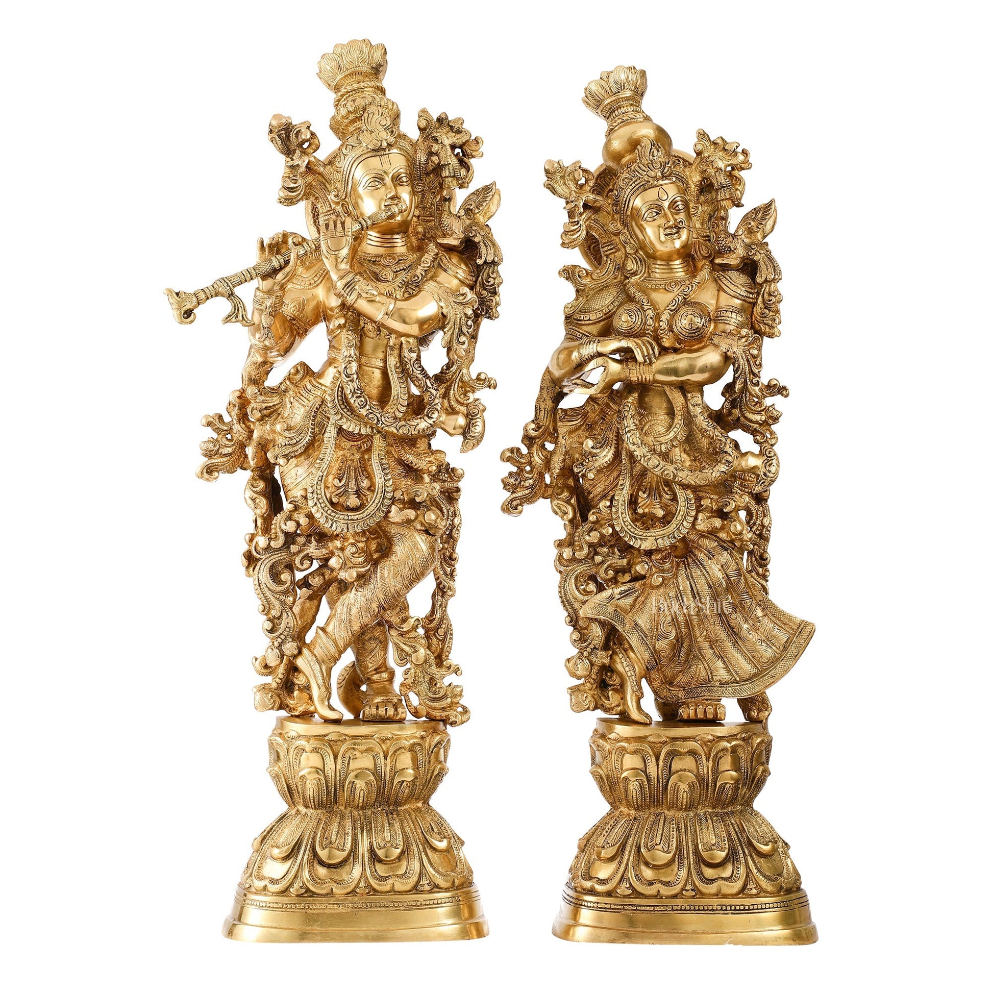 Brass Radha Krishna Idols 29 inch