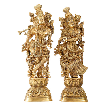 Brass Radha Krishna Idols 29 inch