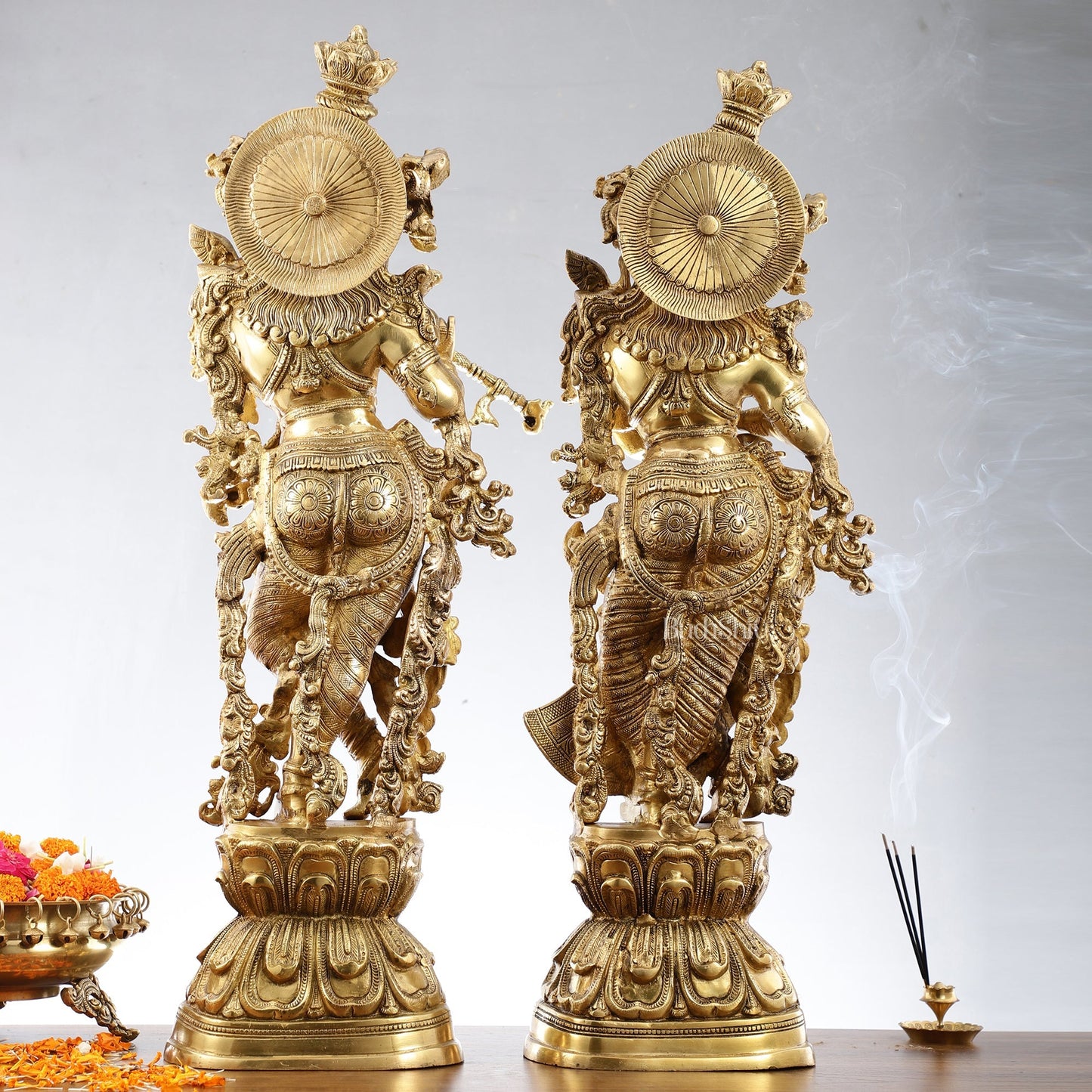 Brass Radha Krishna Idols 29 inch