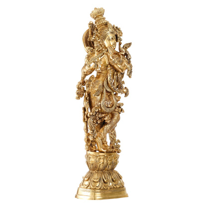 Brass Radha Krishna Idols 29 inch