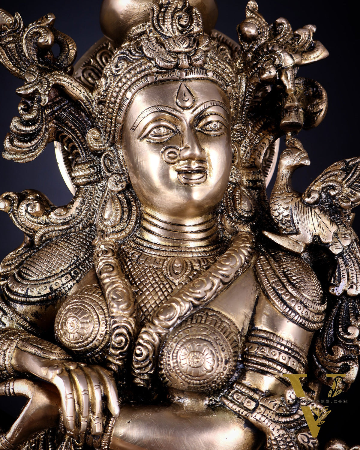 Brass Radha Krishna statue pair  - 27 Inches