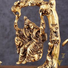 Brass Radha Krishna Swing Idol - 7" Height