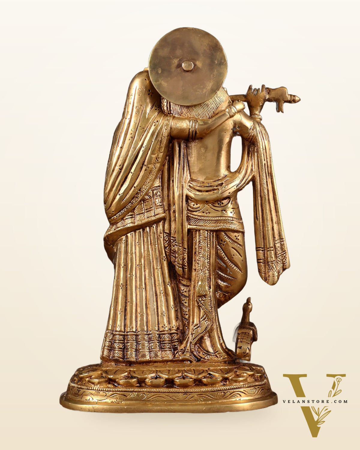 Brass Radha Krishna together Idol 12 inch