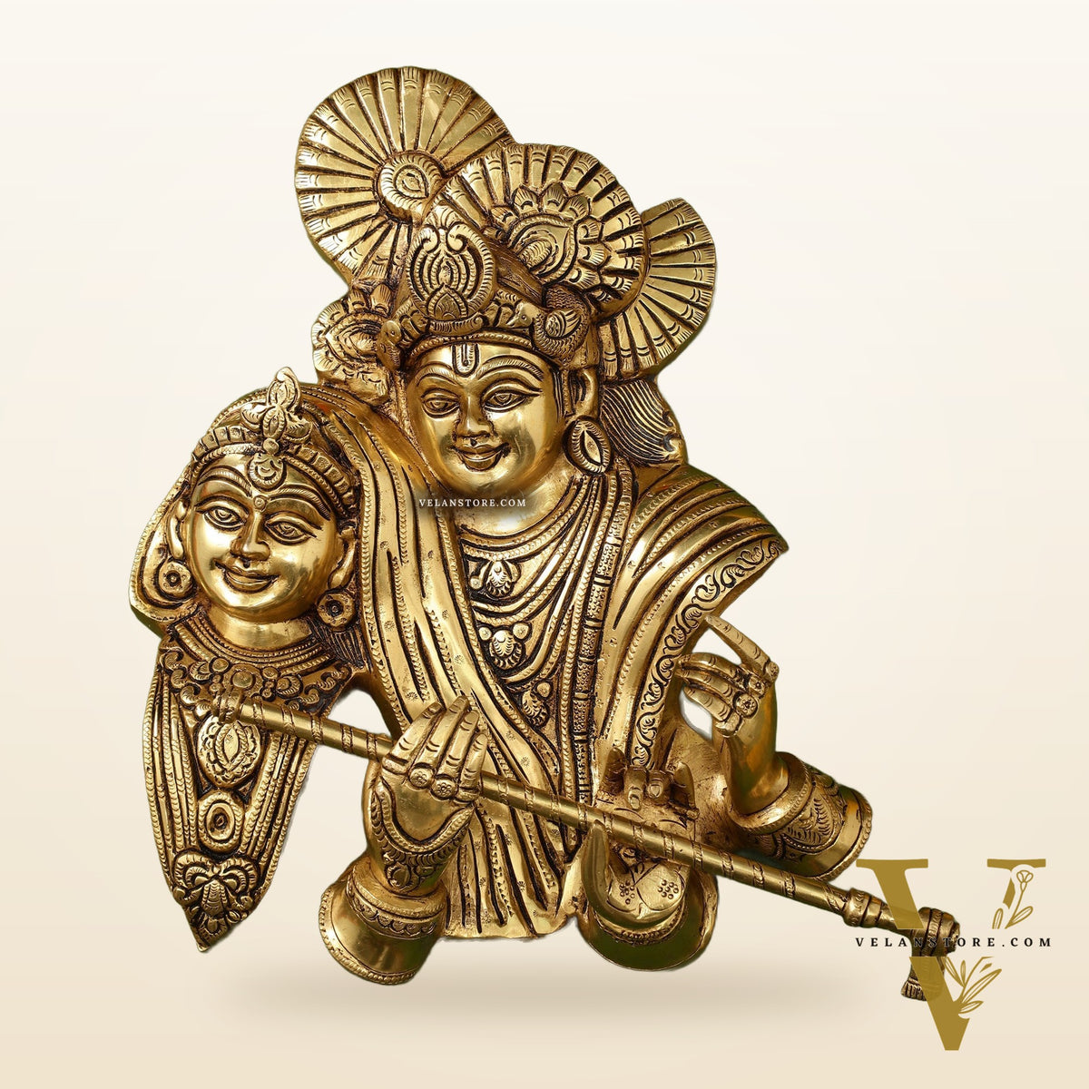 Brass Radha Krishna Wall hanging 13 inch