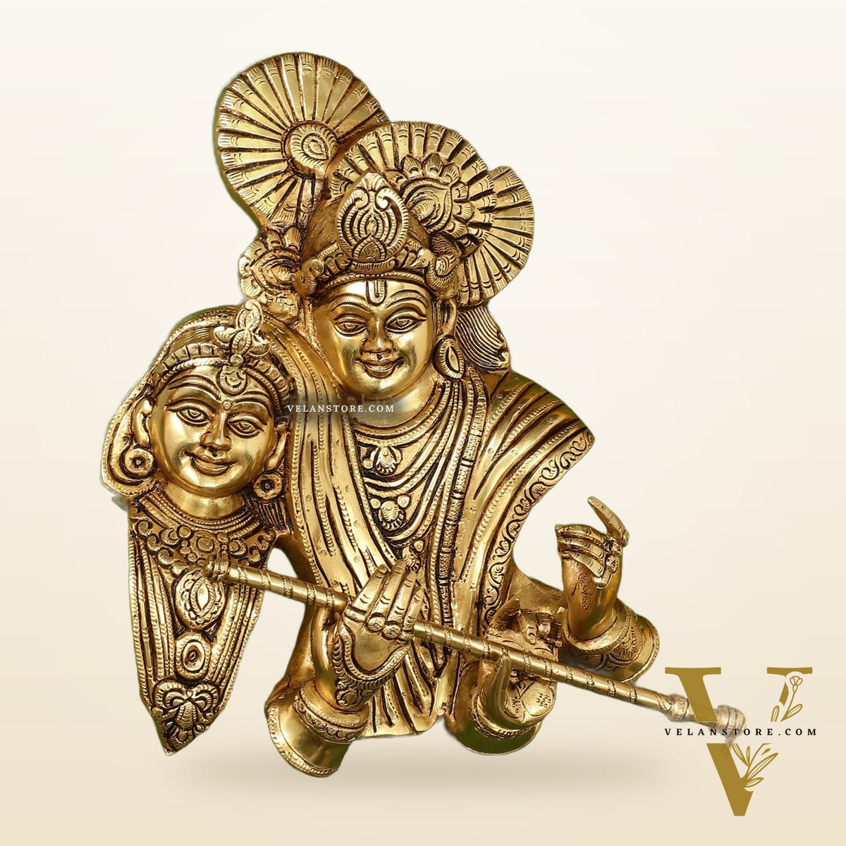 Brass Radha Krishna Wall hanging 13 inch
