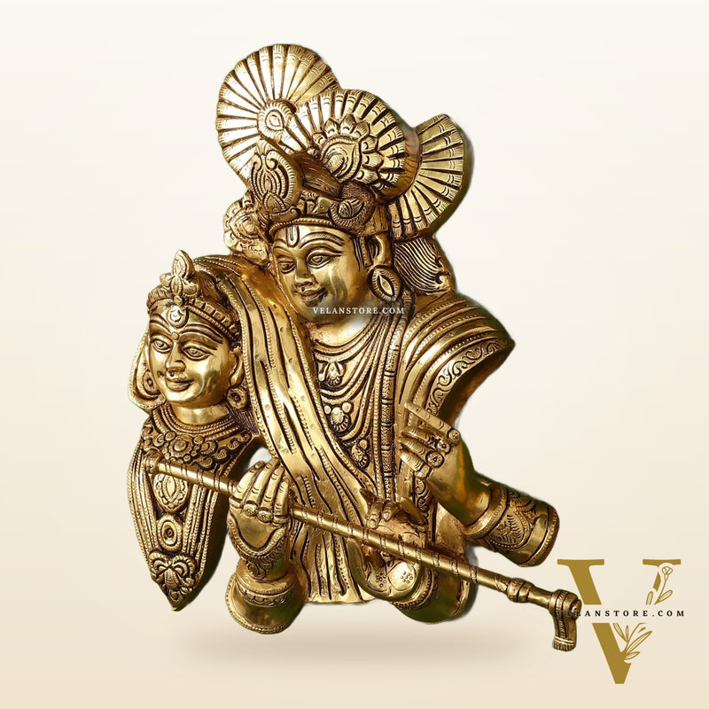 Brass Radha Krishna Wall hanging 13 inch