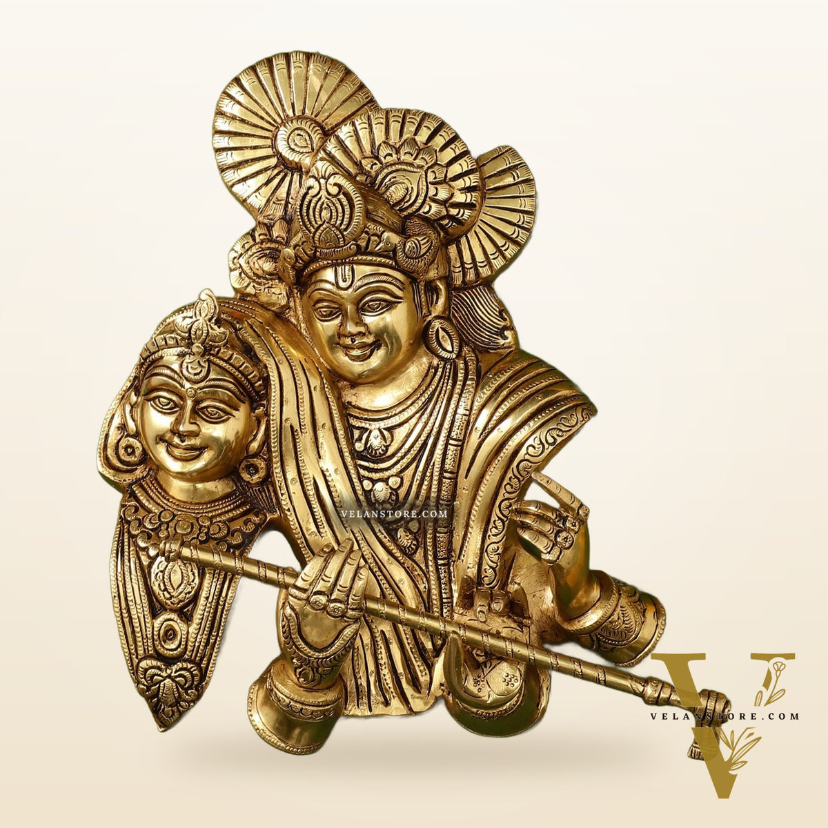 Brass Radha Krishna Wall hanging 13 inch