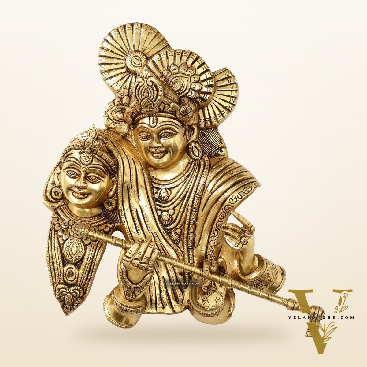 Brass Radha Krishna Wall hanging 13 inch