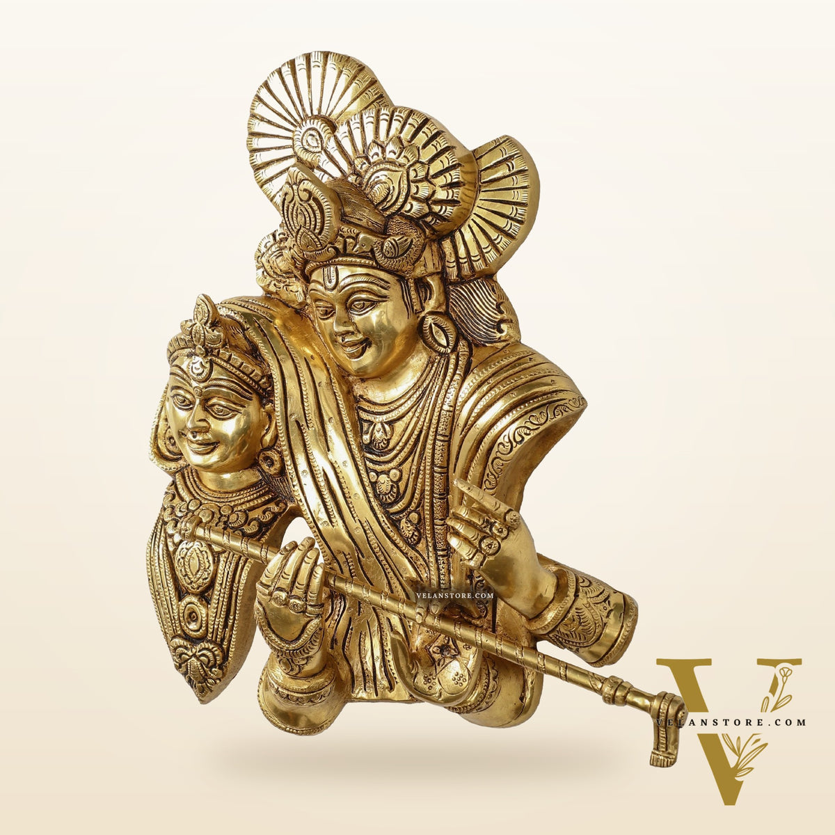 Brass Radha Krishna Wall hanging 13 inch