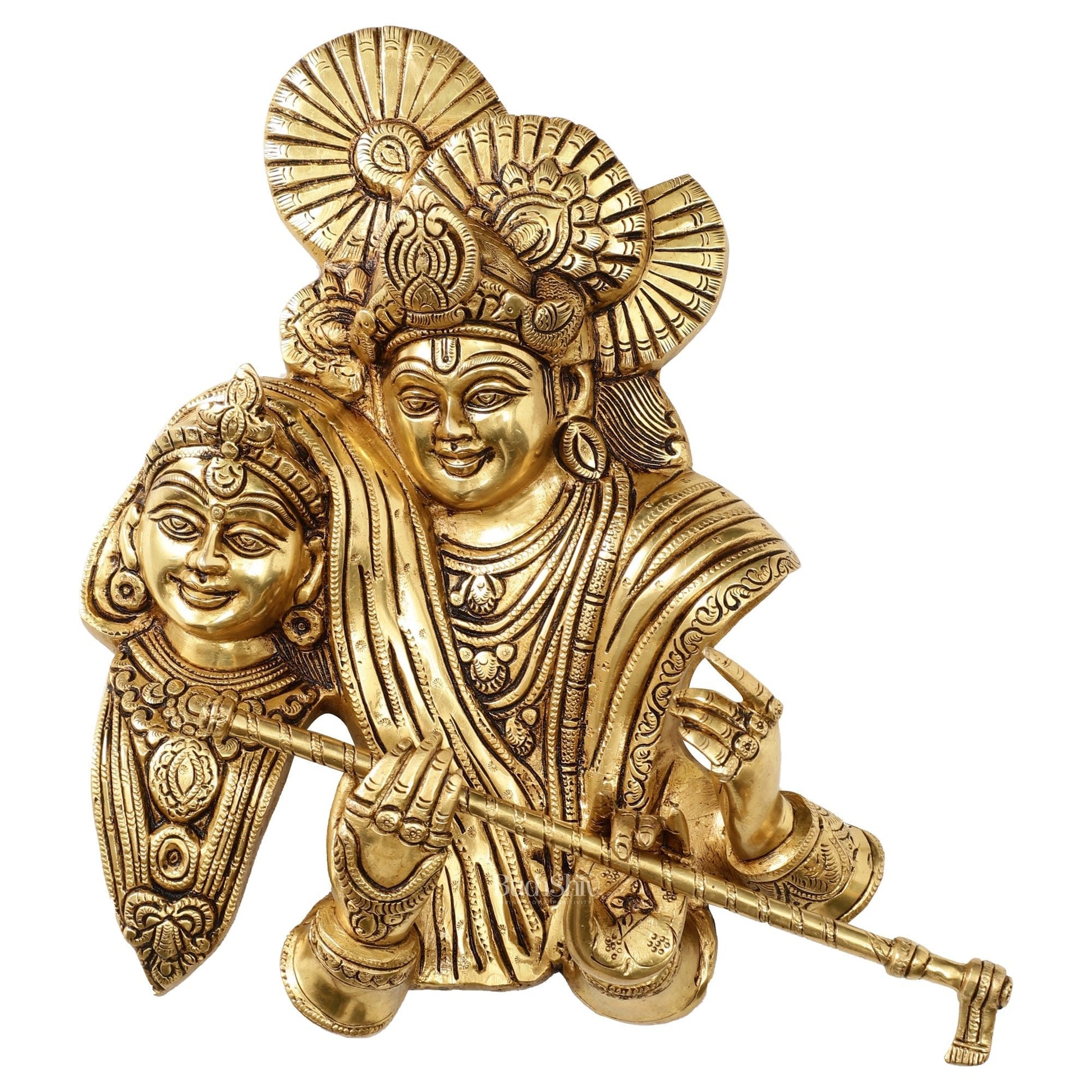 Brass Radha Krishna Wall hanging 13 inch