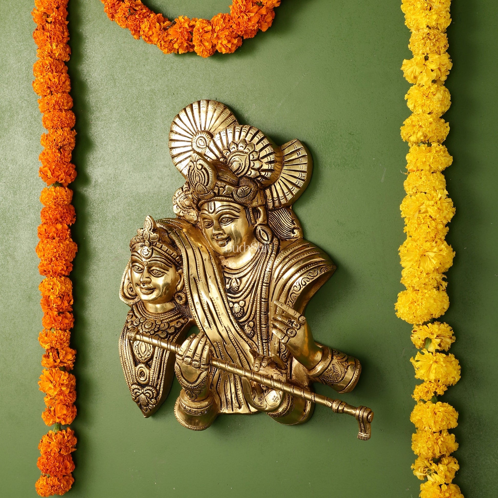 Brass Radha Krishna Wall hanging 13 inch