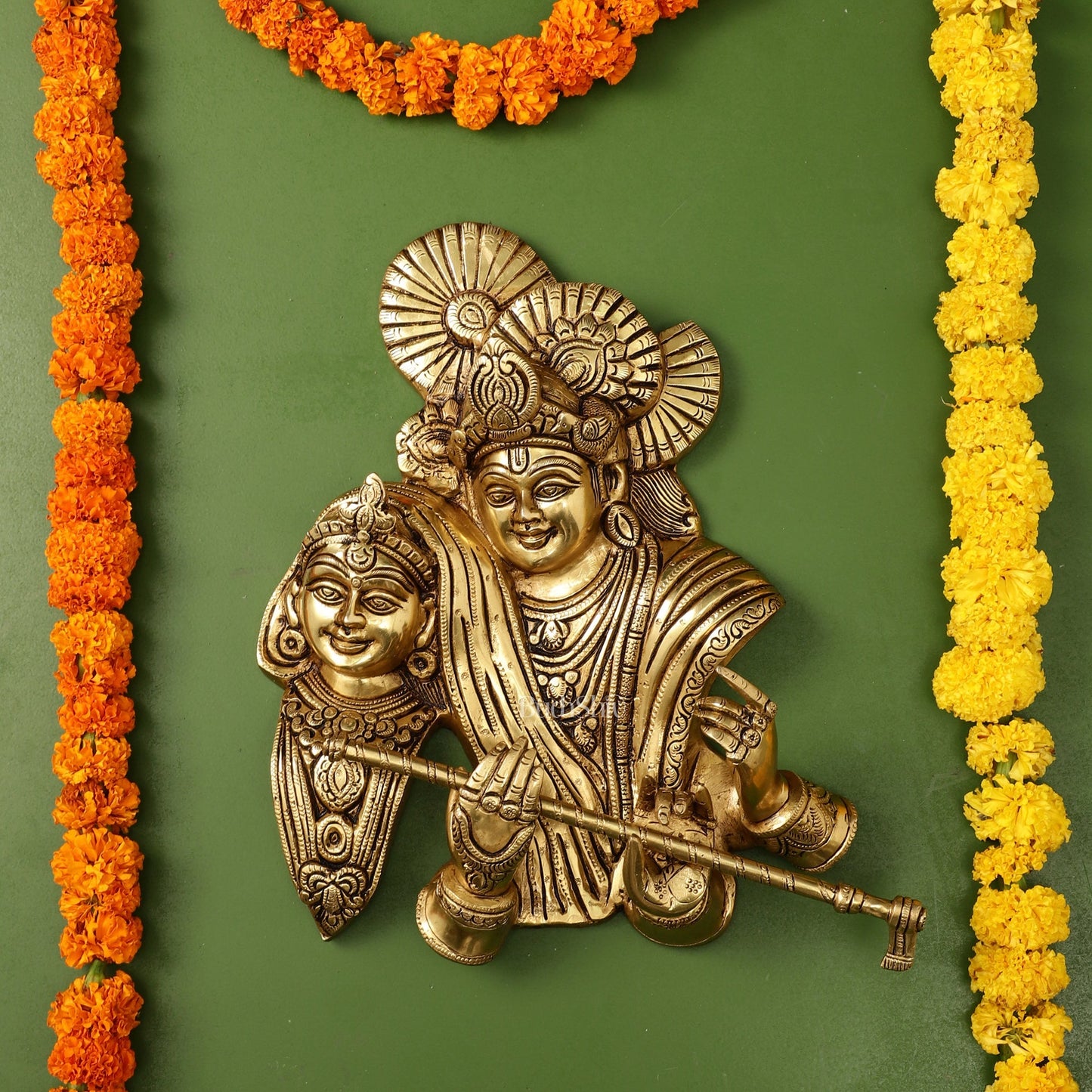 Brass Radha Krishna Wall hanging 13 inch