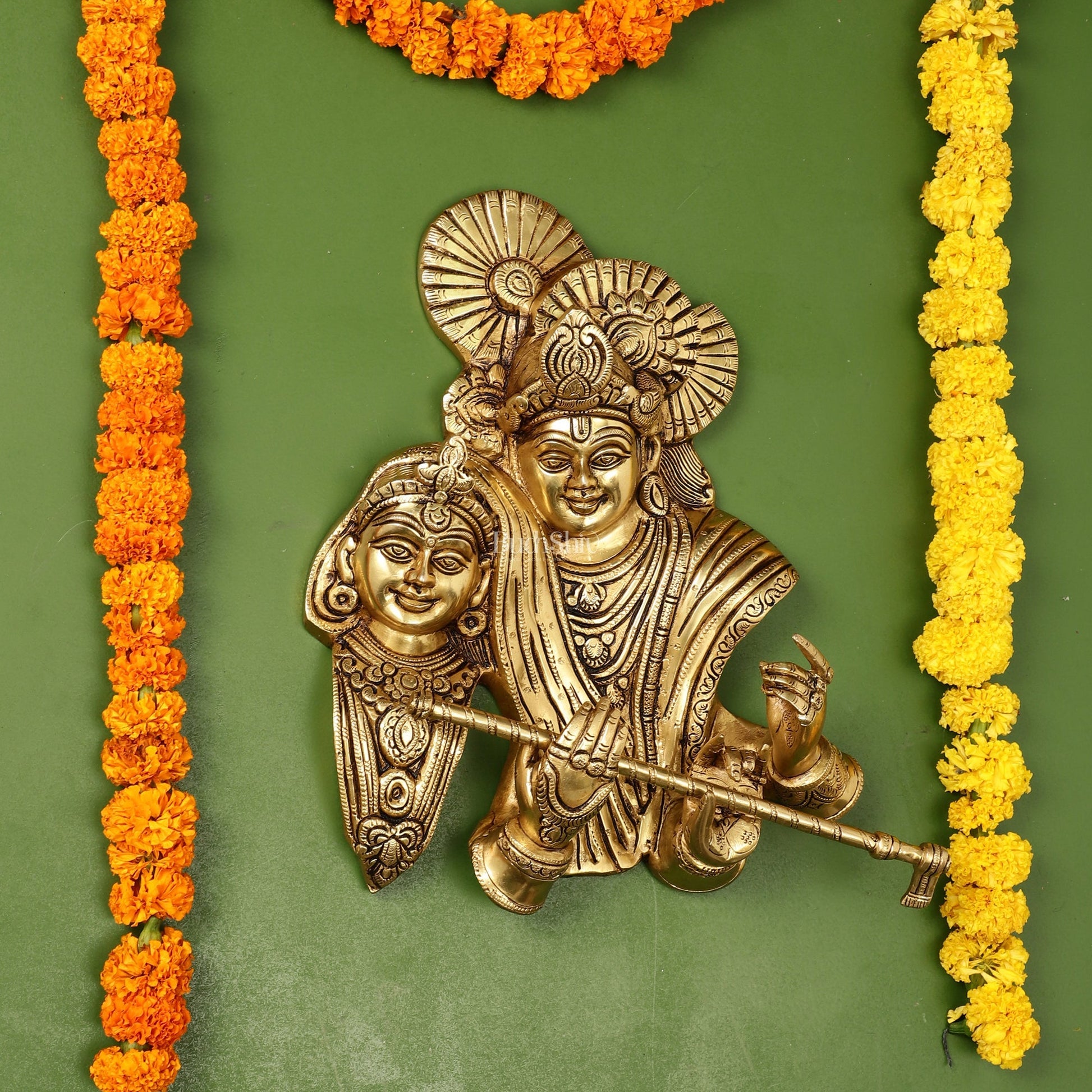 Brass Radha Krishna Wall hanging 13 inch