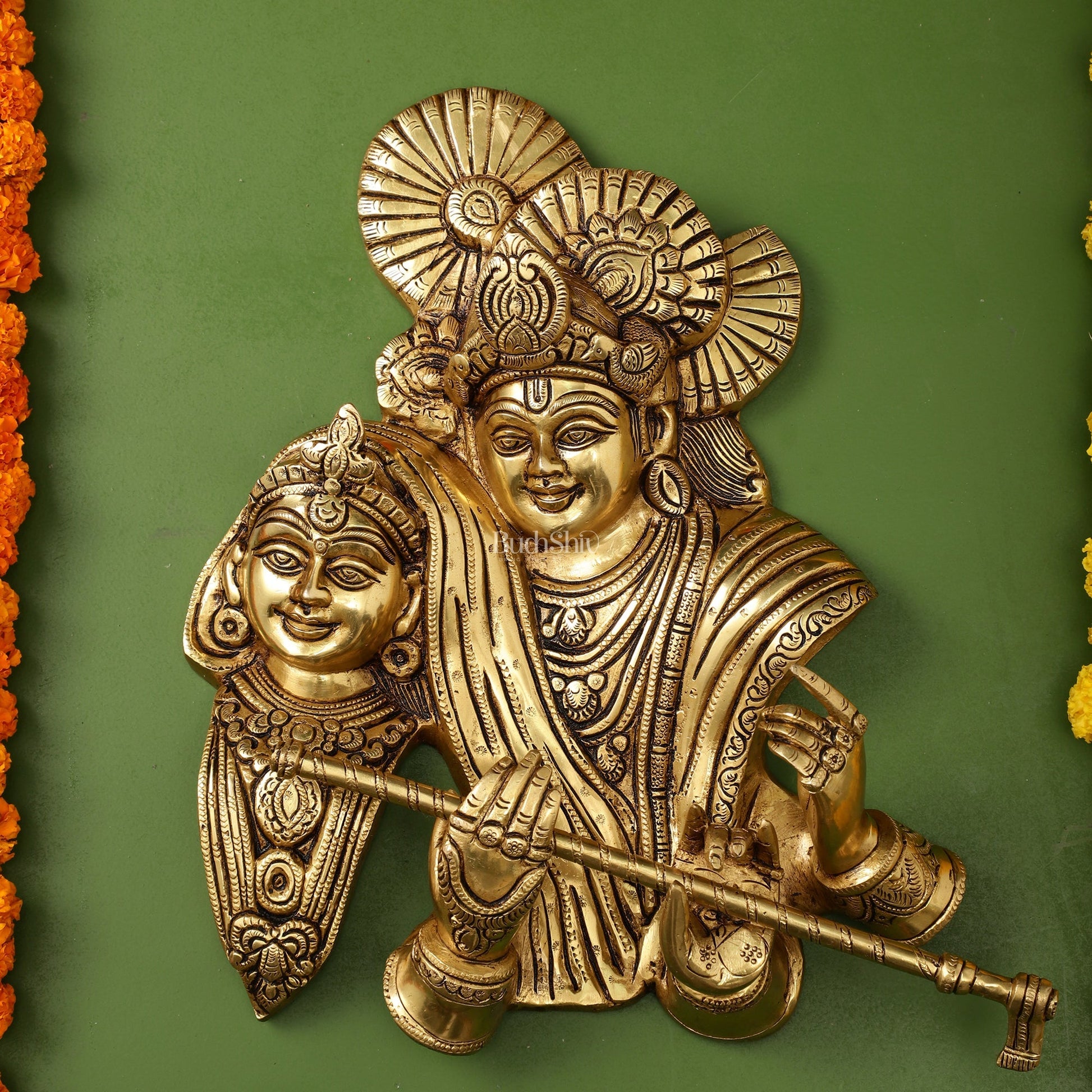 Brass Radha Krishna Wall hanging 13 inch