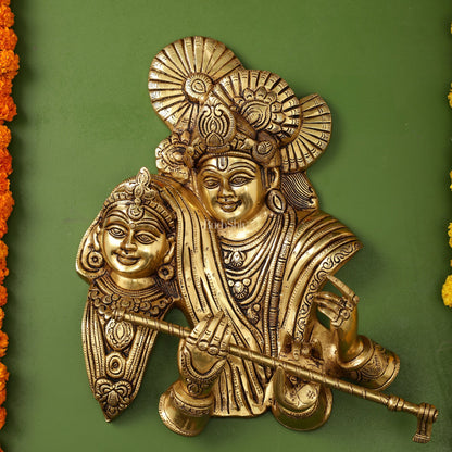 Brass Radha Krishna Wall hanging 13 inch
