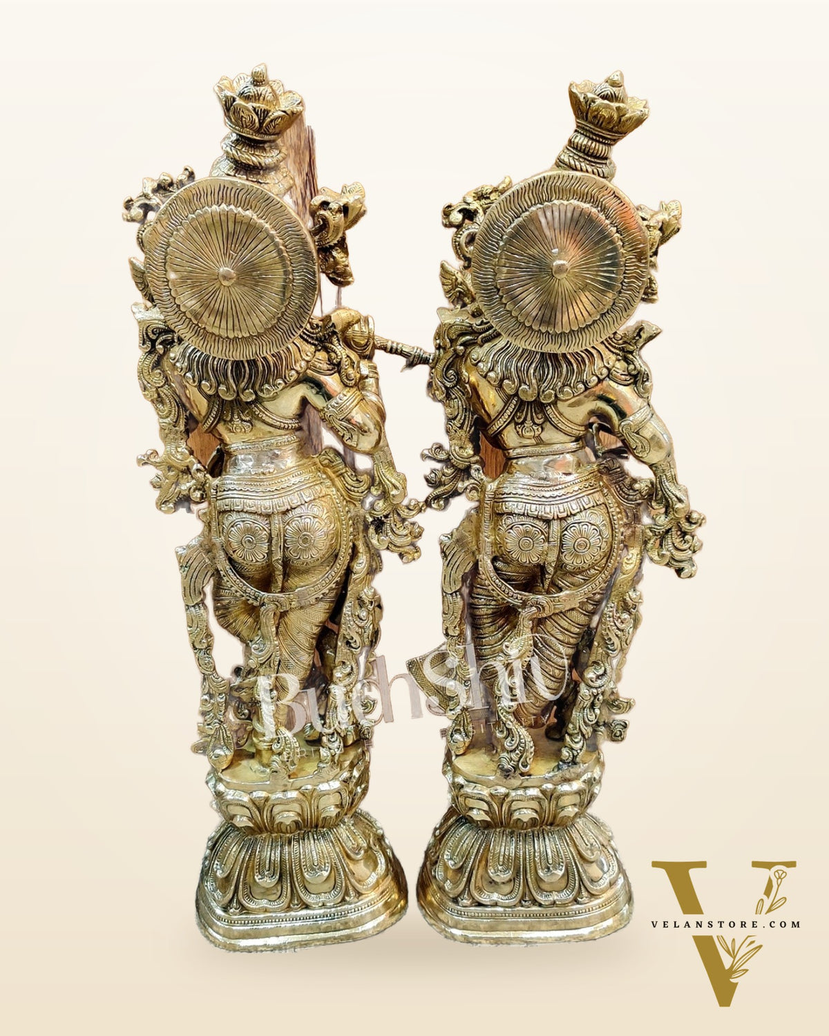 Brass Radhakrishna Idol 30 inch