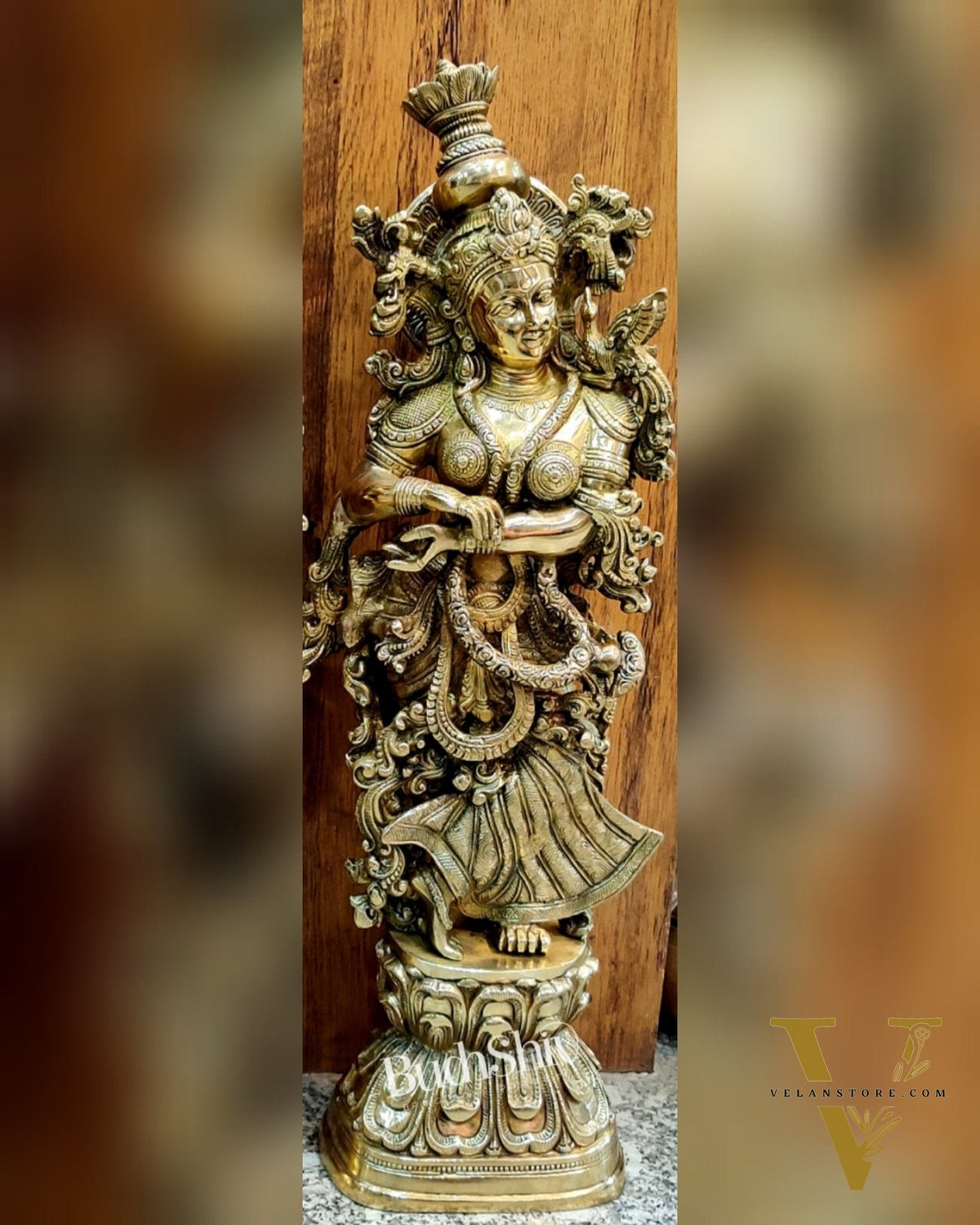 Brass Radhakrishna Idol 30 inch