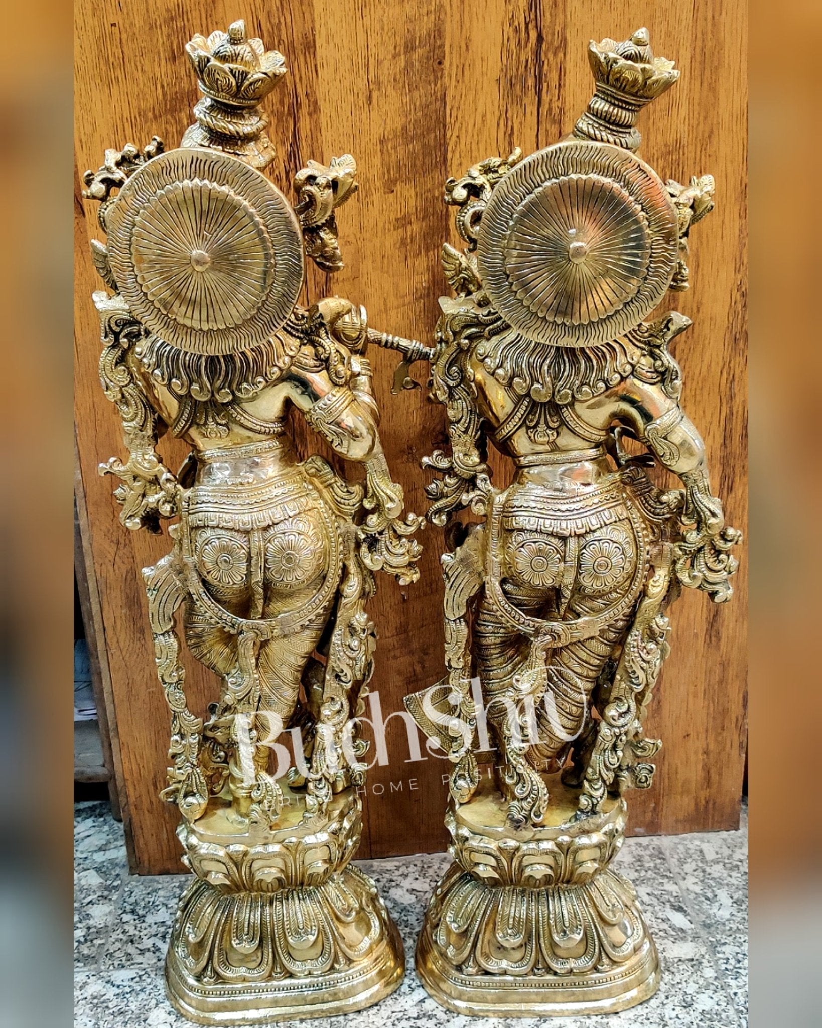 Brass Radhakrishna Idol 30 inch