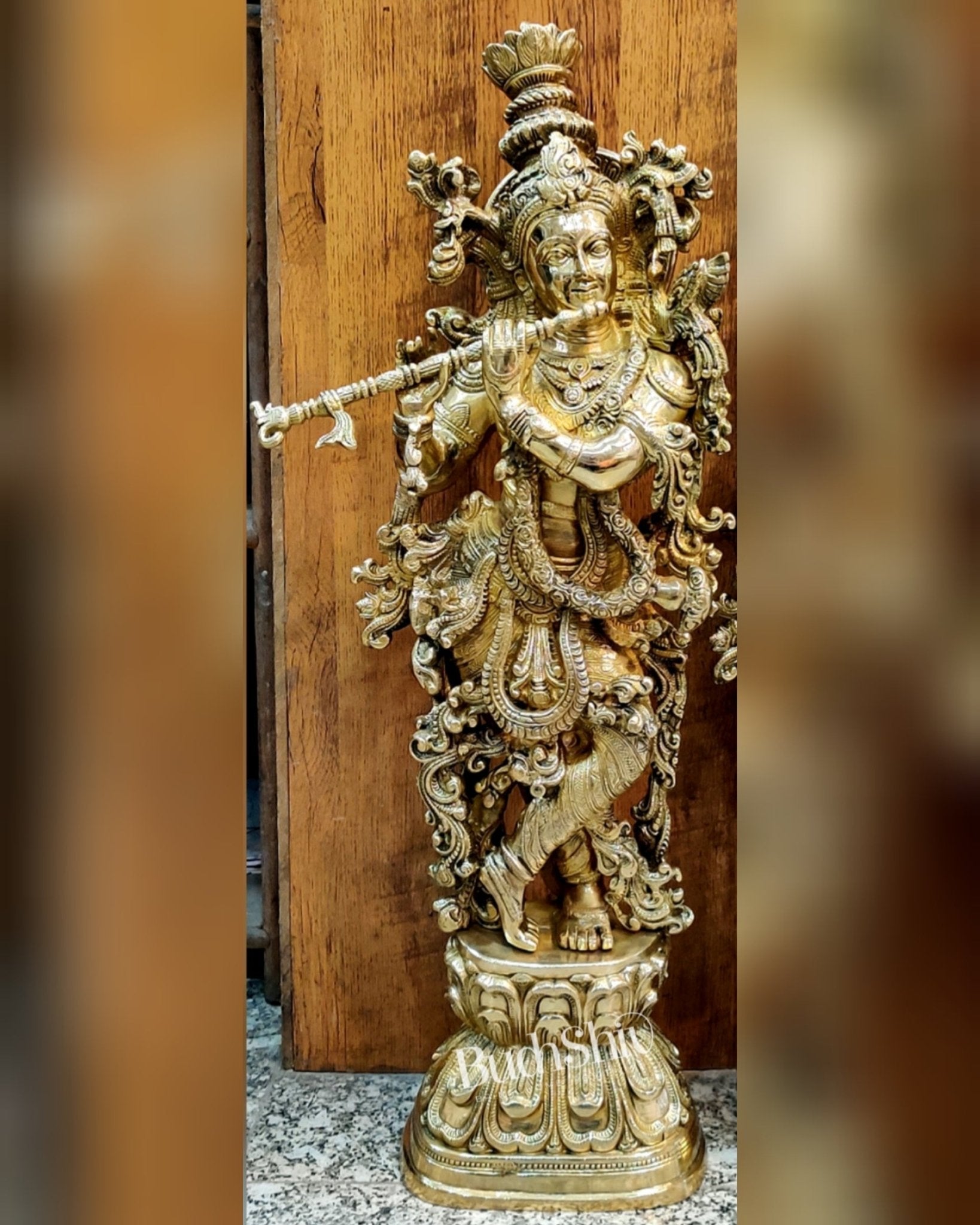 Brass Radhakrishna Idol 30 inch